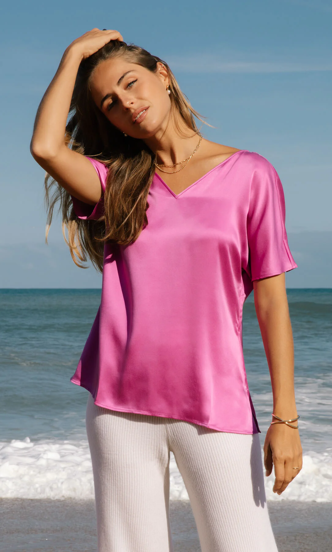Verona Reversible Silk Blouse - Image 3