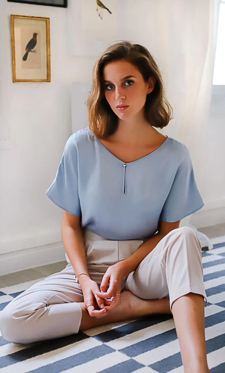 Verona Reversible Silk Blouse - Image 30
