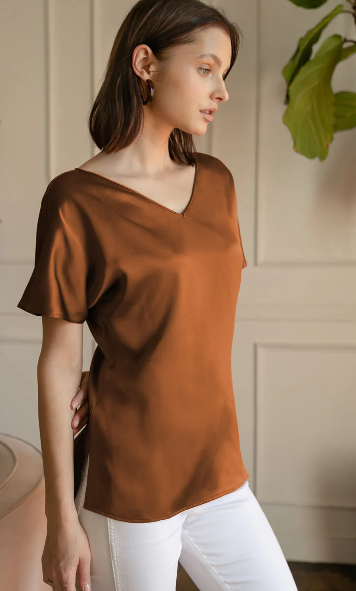 Verona Reversible Silk Blouse - Image 35
